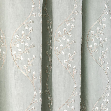 Lee Jofa LILLIE EMBROIDERY AQUA Drapery Fabric