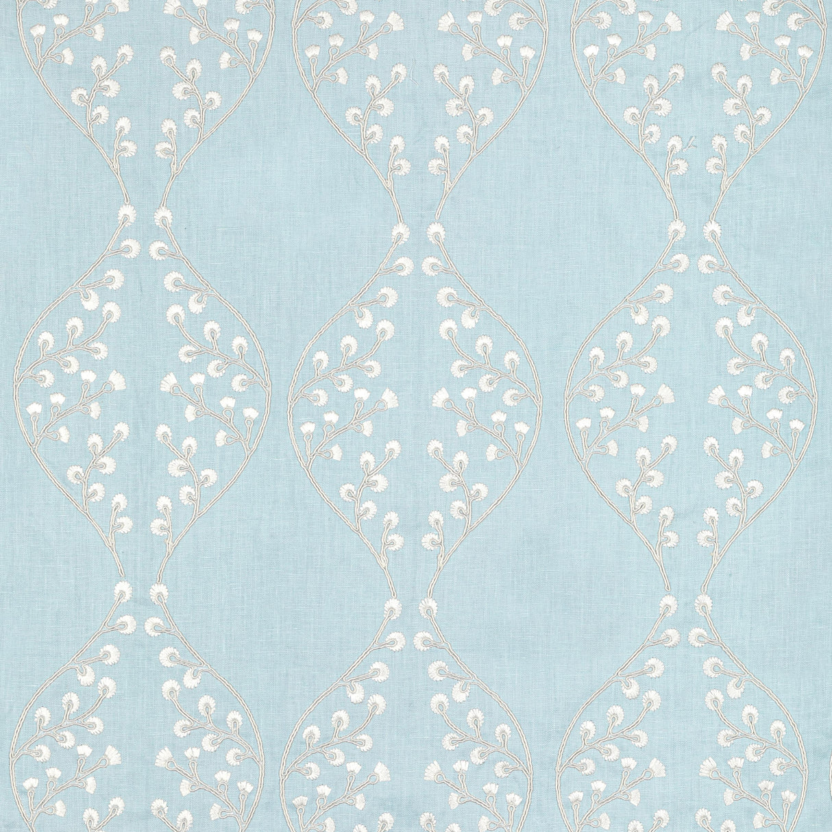 Lee Jofa LILLIE EMBROIDERY SKY Drapery Fabric