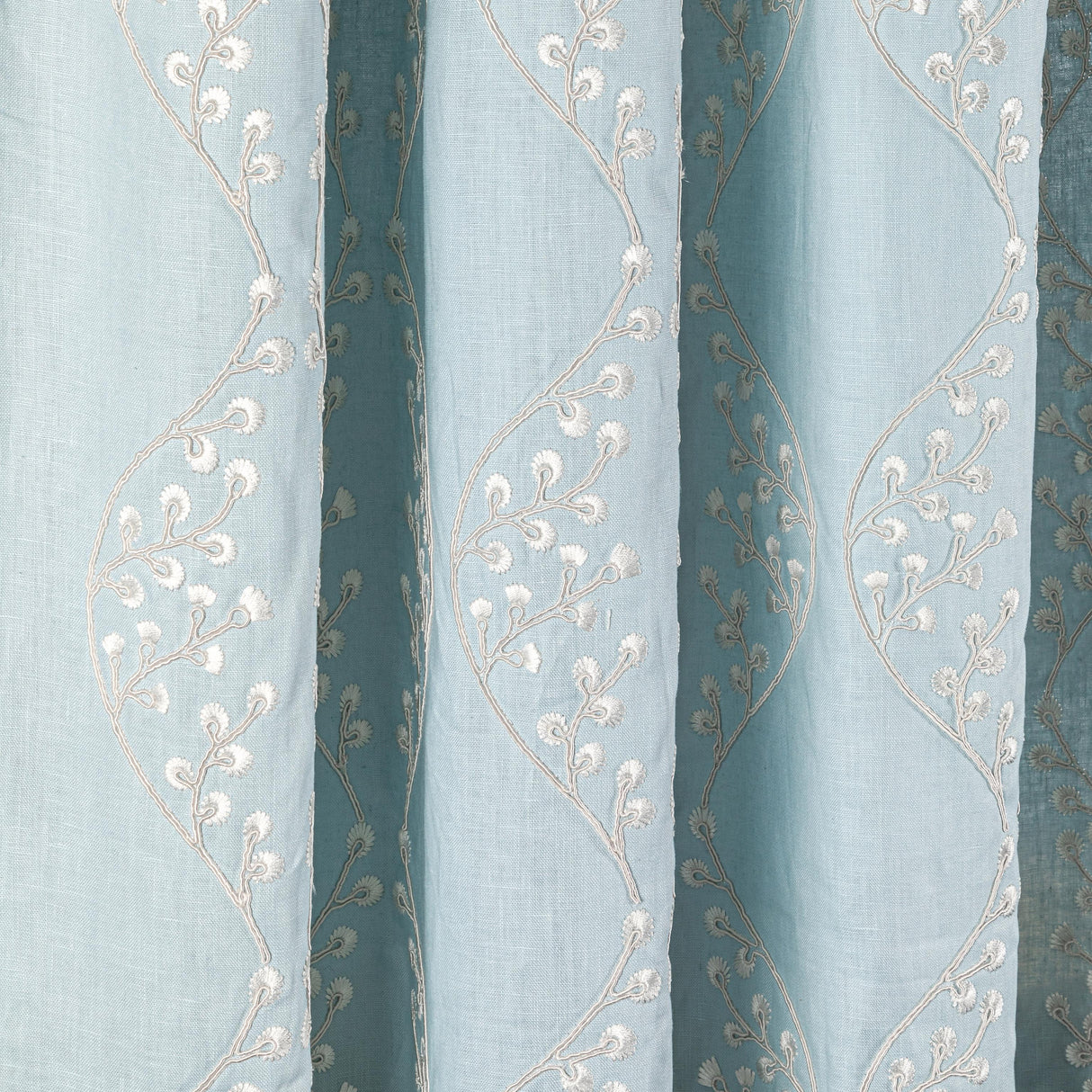 Lee Jofa LILLIE EMBROIDERY SKY Drapery Fabric