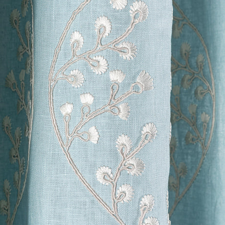 Lee Jofa LILLIE EMBROIDERY SKY Drapery Fabric