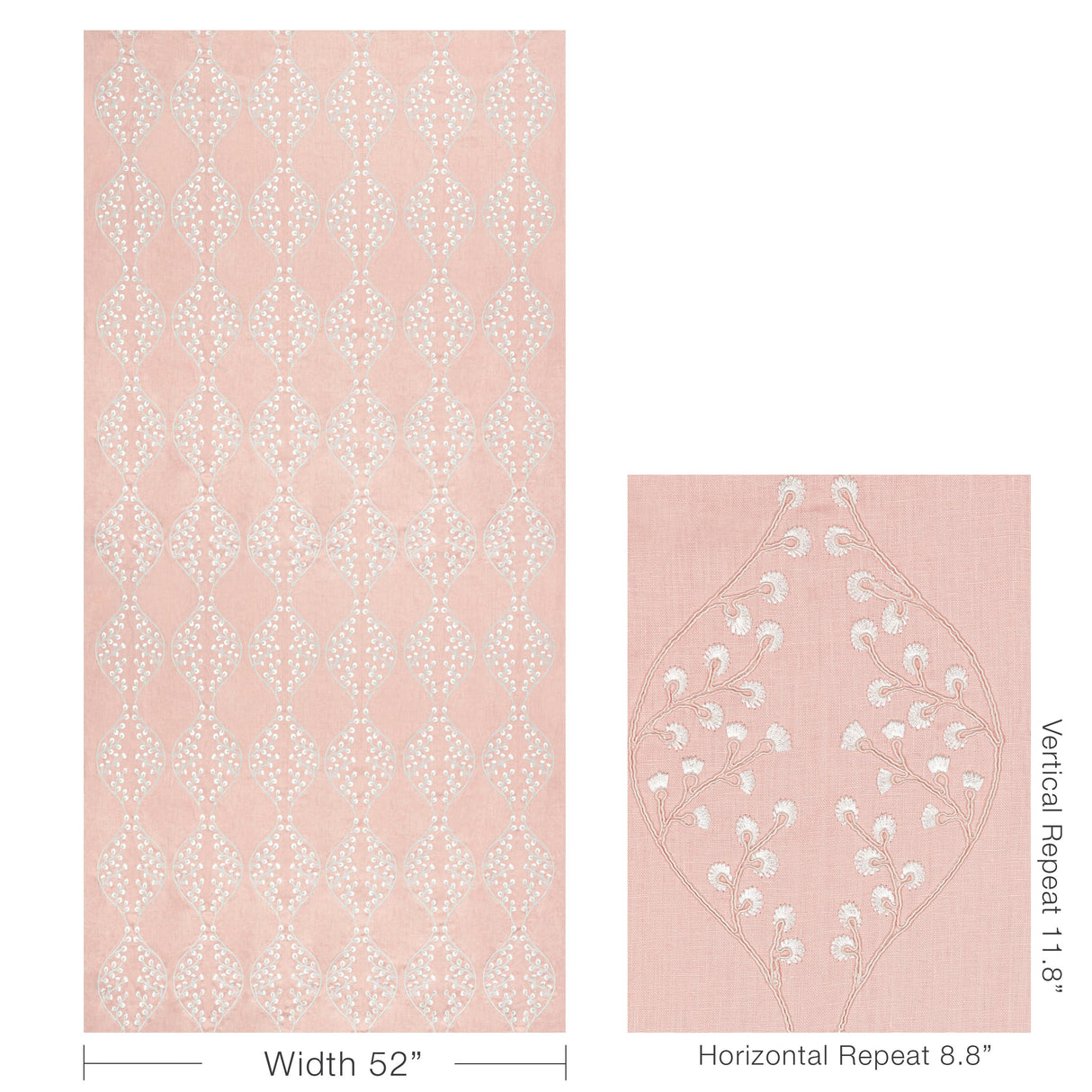 Lee Jofa LILLIE EMBROIDERY PETAL Drapery Fabric