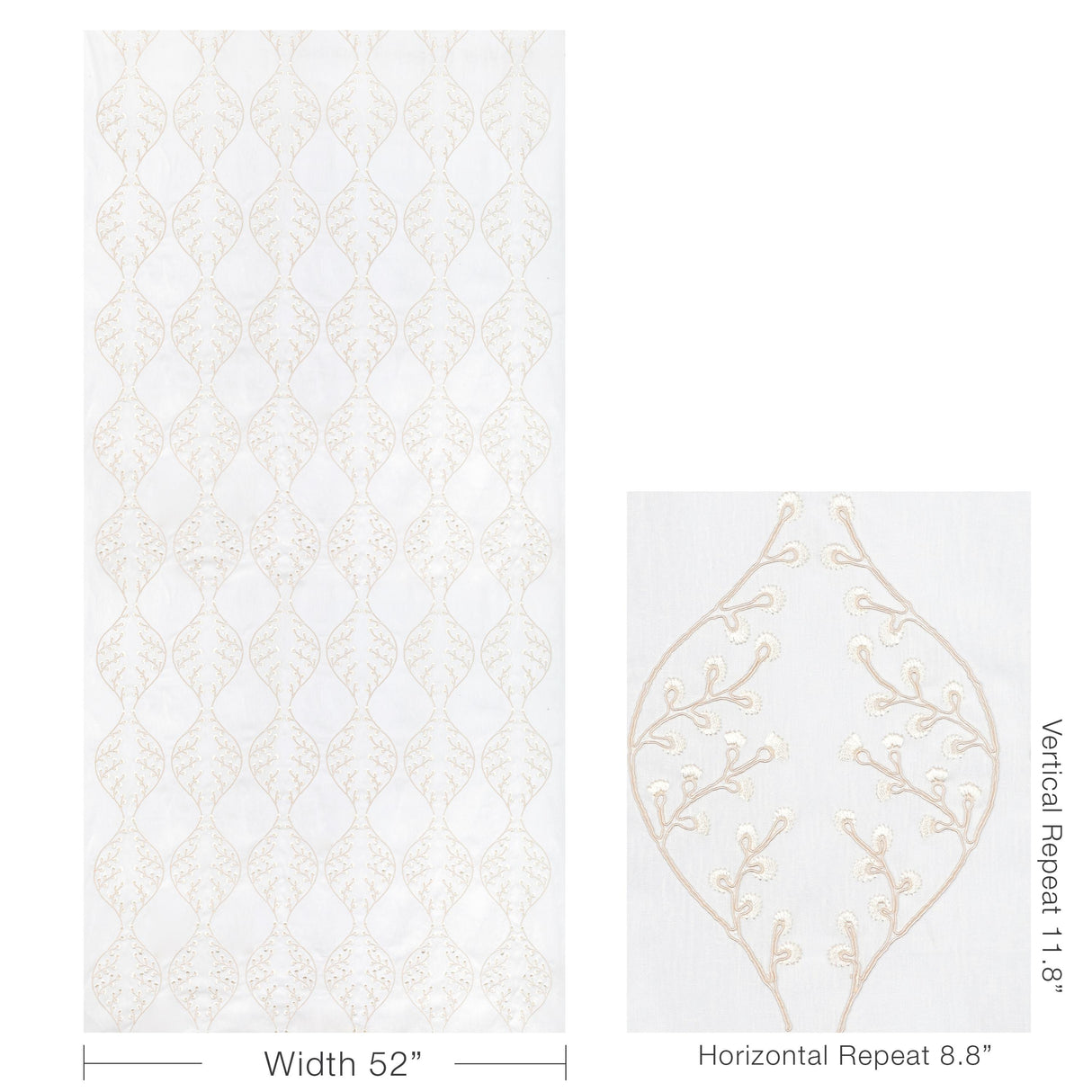 Lee Jofa LILLIE SHEER IVORY/PEARL Drapery Fabric