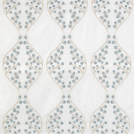 Lee Jofa Lillie Sheer Ivory/Blue Fabric