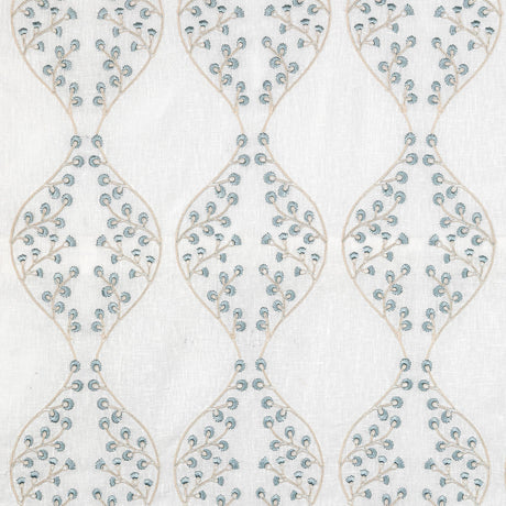Lee Jofa LILLIE SHEER IVORY/BLUE Drapery Fabric
