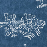 Andrew Martin FRIENDLY FOLK OUTDOOR HAPPY BLUE Fabric