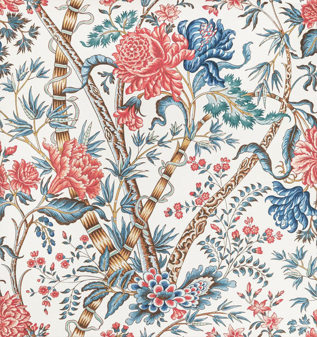 Brunschwig & Fils LUBERON RED/BLUE Wallpaper