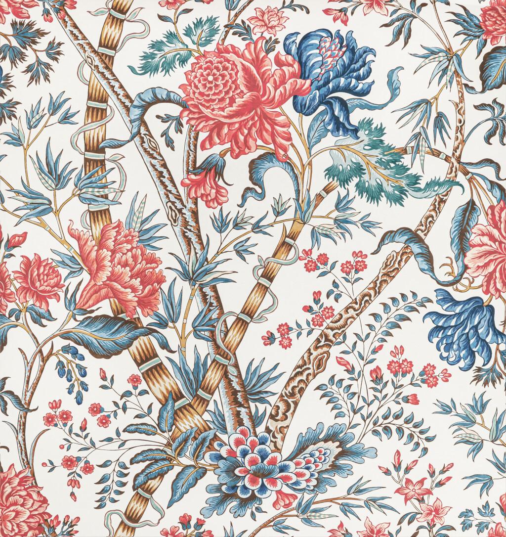 Brunschwig & Fils LUBERON RED/BLUE Wallpaper