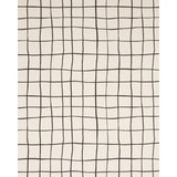 Schumacher Painterly Windowpane Black Fabric