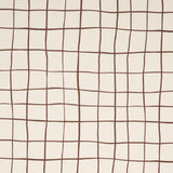 Schumacher Painterly Windowpane Brown Fabric