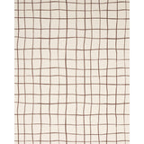 Schumacher Painterly Windowpane Brown Fabric