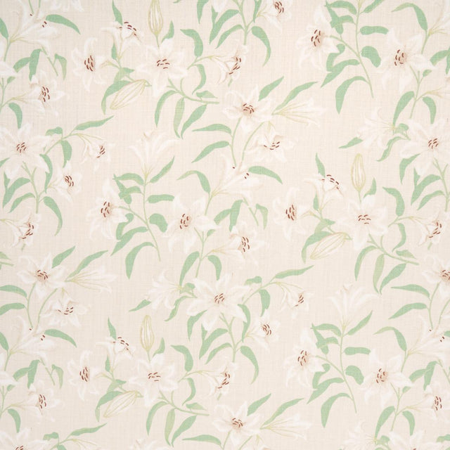 Schumacher Scattered Lilies Cream Fabric