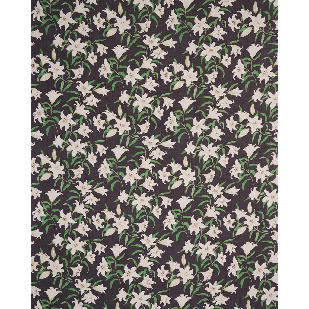 Schumacher Scattered Lilies Charcoal Fabric