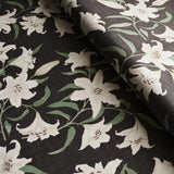 Schumacher Scattered Lilies Charcoal Fabric