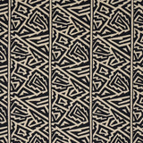 Schumacher Jagged Maze Black Fabric