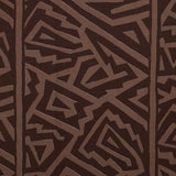 Schumacher Jagged Maze Brown Fabric