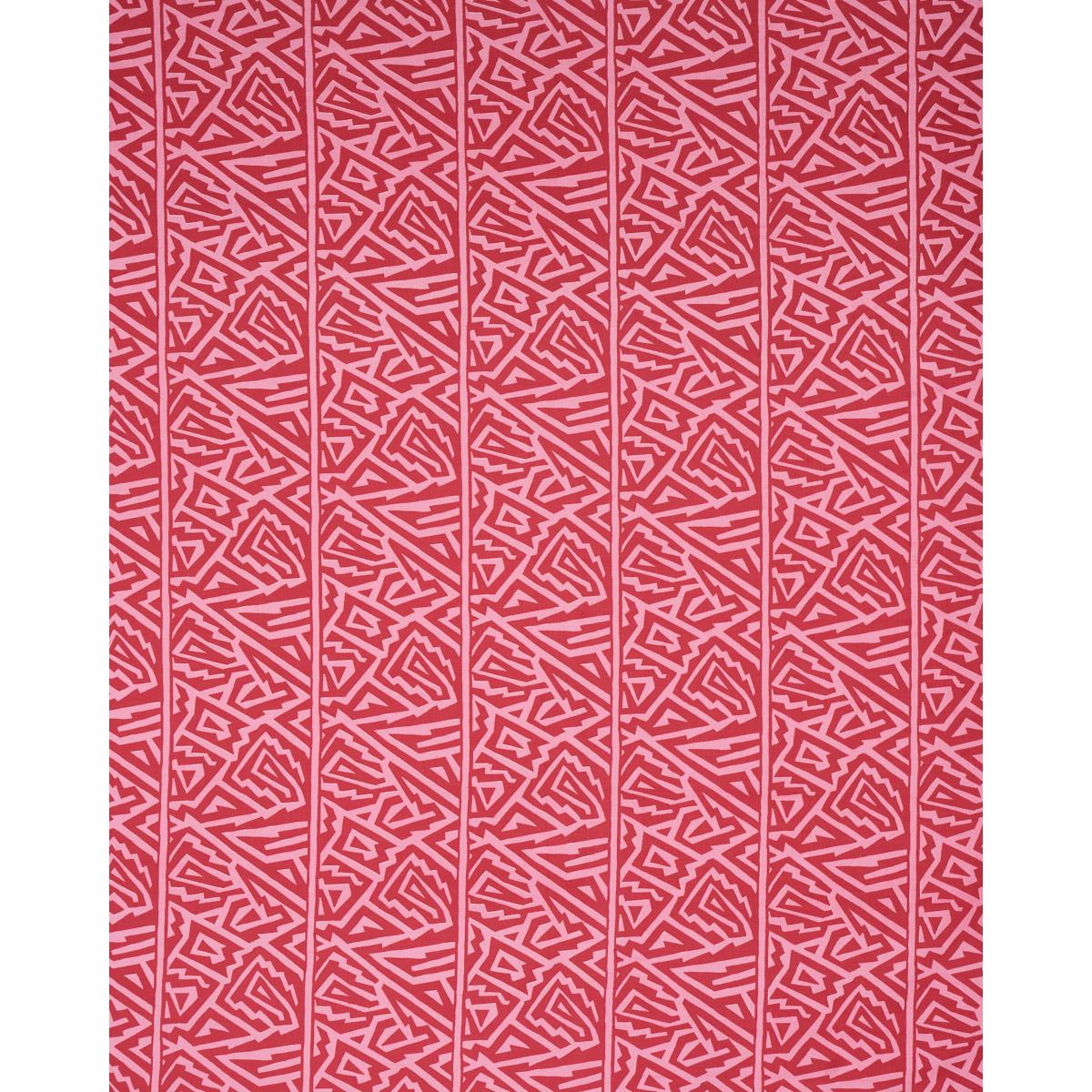 Schumacher Jagged Maze Pink Fabric