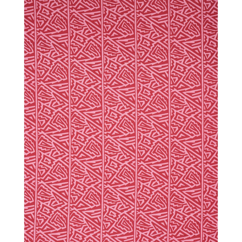 Schumacher Jagged Maze Pink Fabric