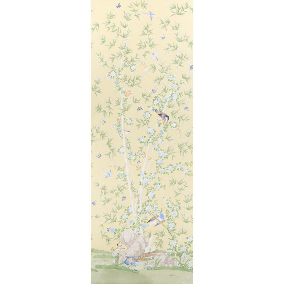 Schumacher Brighton Pavilion Panel Yellow Wallpaper