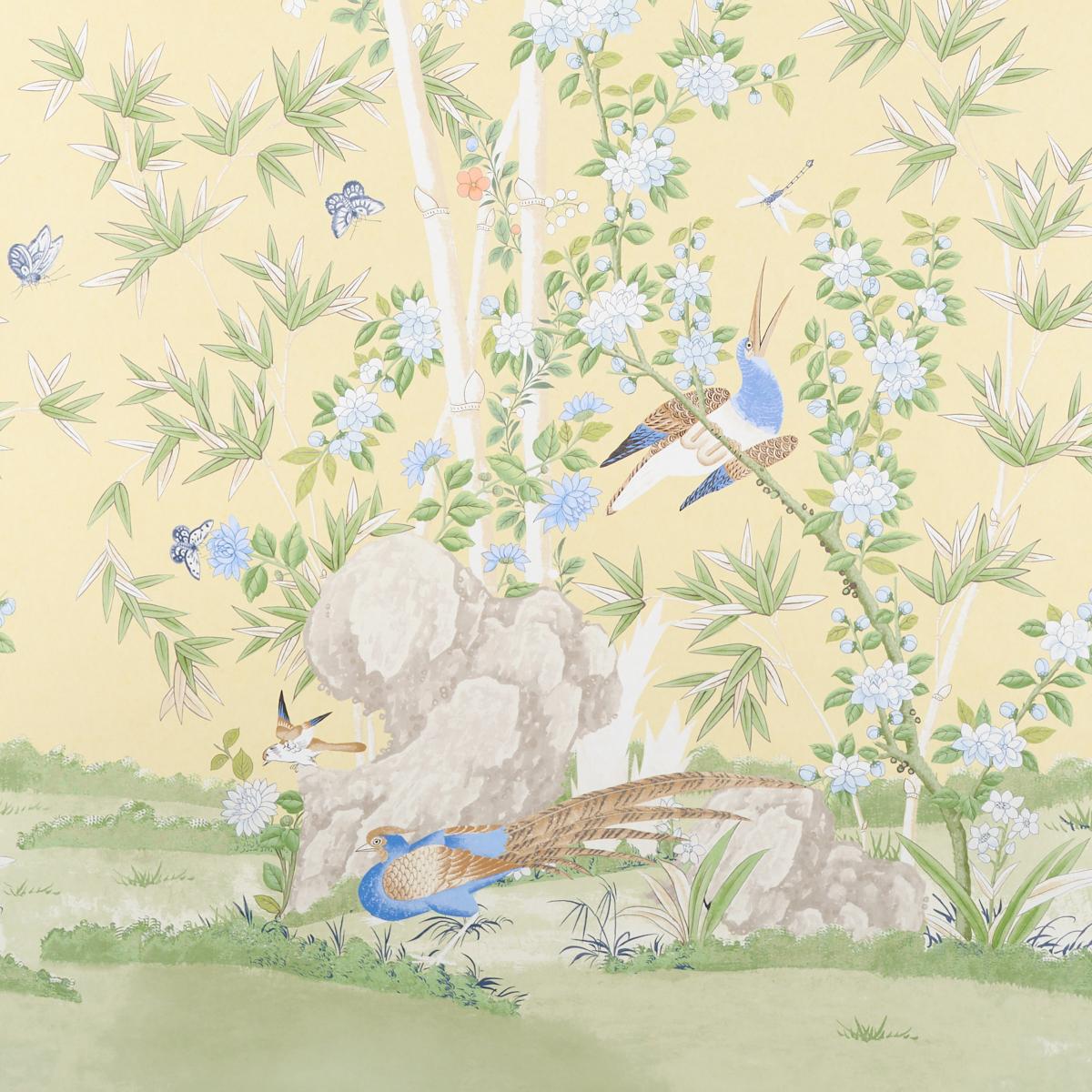 Schumacher Brighton Pavilion Panel Yellow Wallpaper