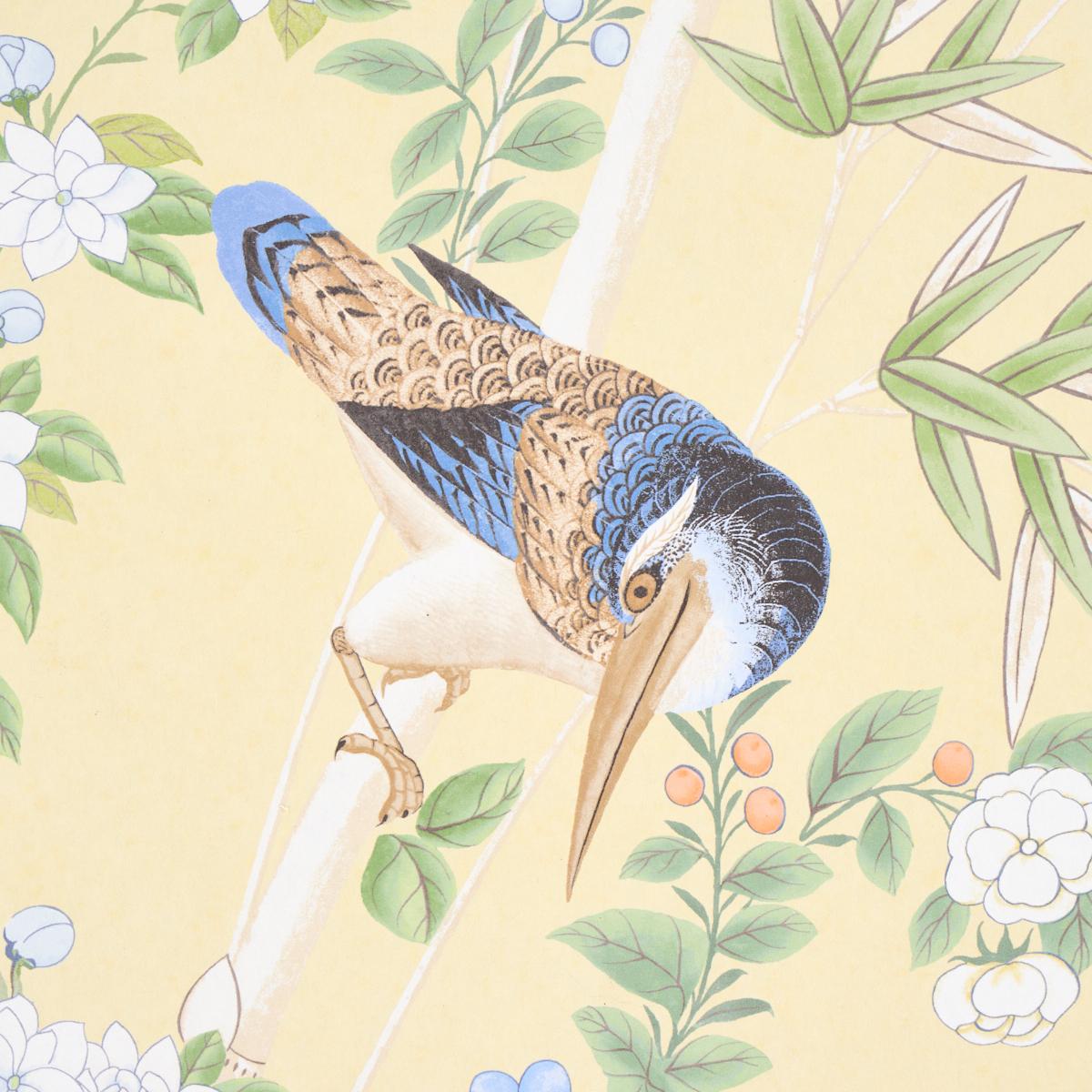 Schumacher Brighton Pavilion Panel Yellow Wallpaper