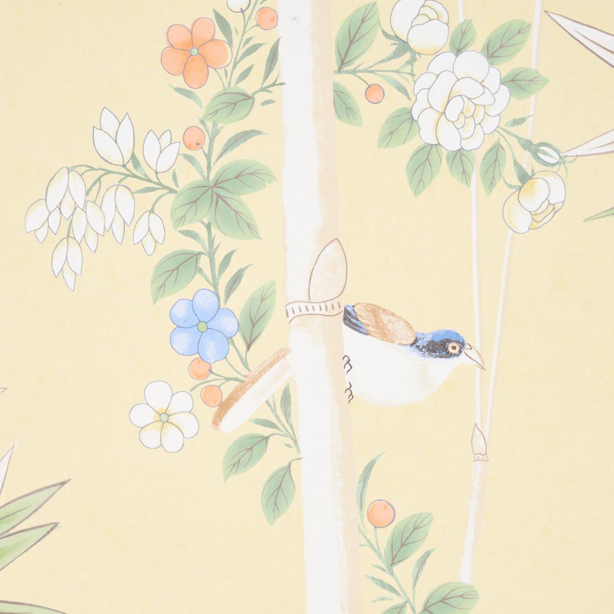 Schumacher Brighton Pavilion Panel Yellow Wallpaper