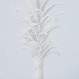 Schumacher Villa Palm Panel Blue Wallpaper