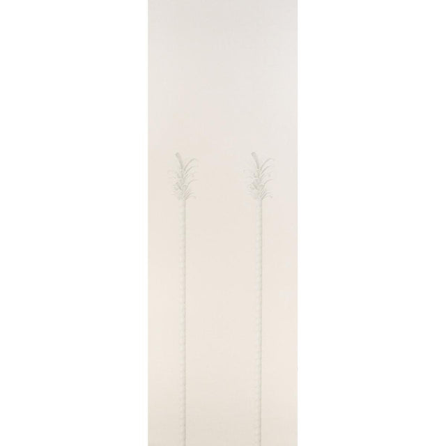 Schumacher Villa Palm Panel White/Ivory Wallpaper
