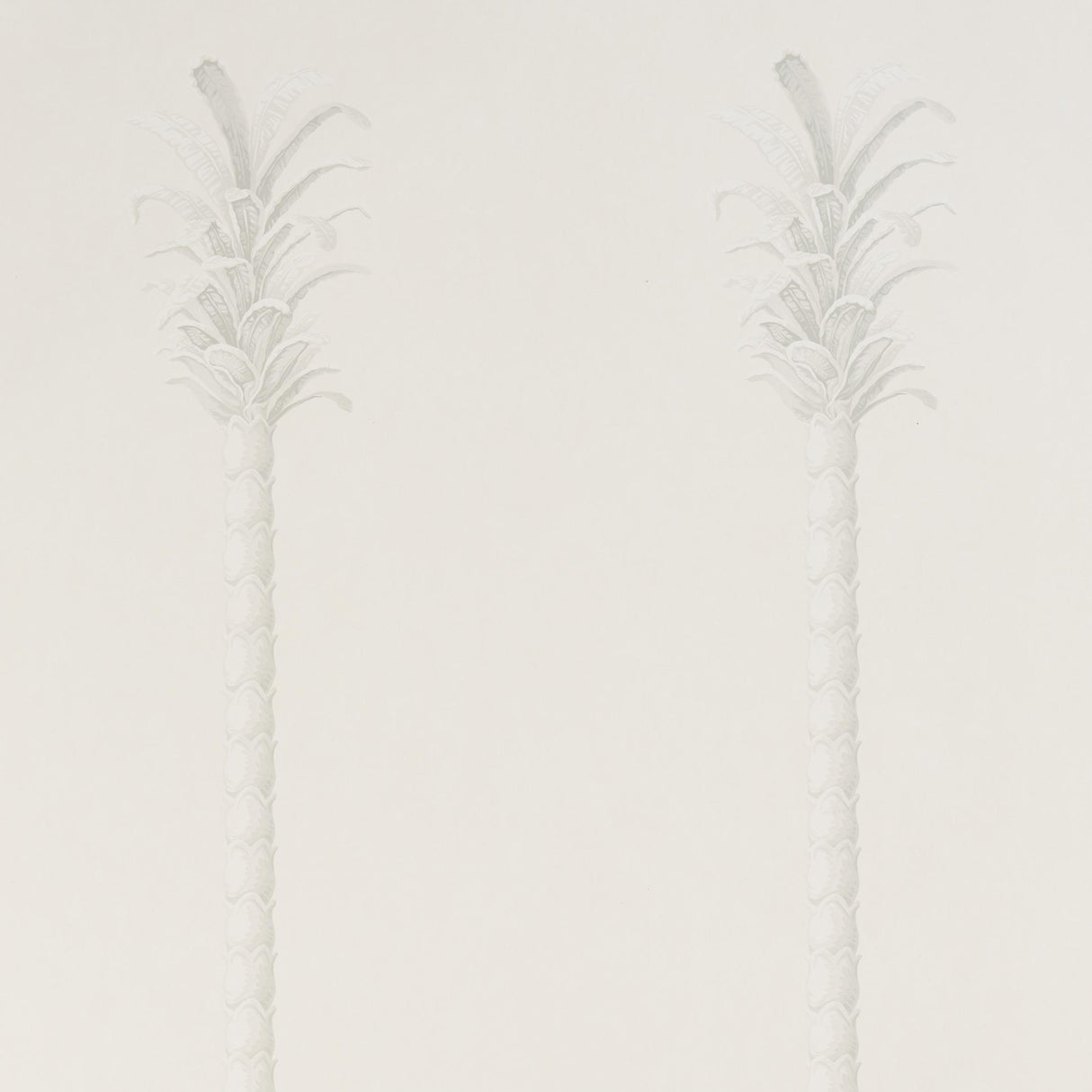 Schumacher Villa Palm Panel White/Ivory Wallpaper