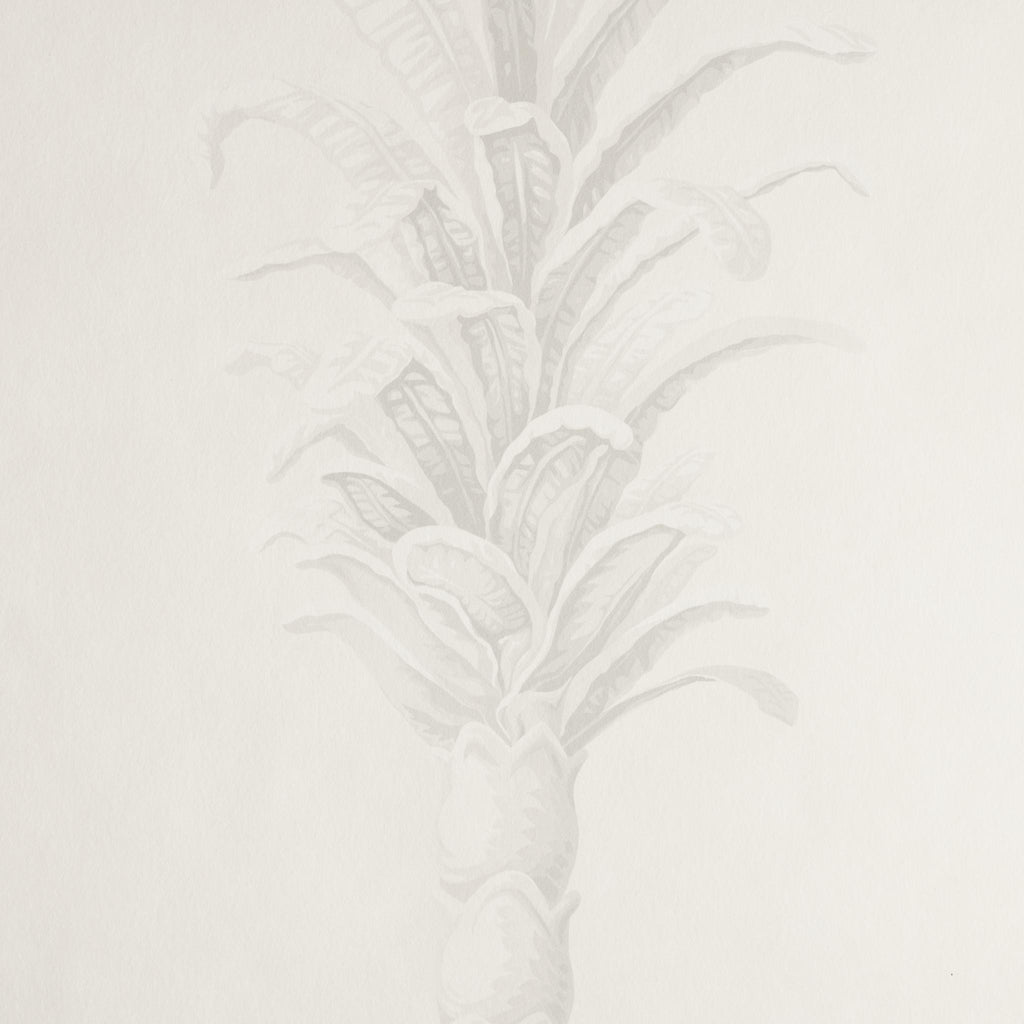 Schumacher Villa Palm Panel White/Ivory Wallpaper