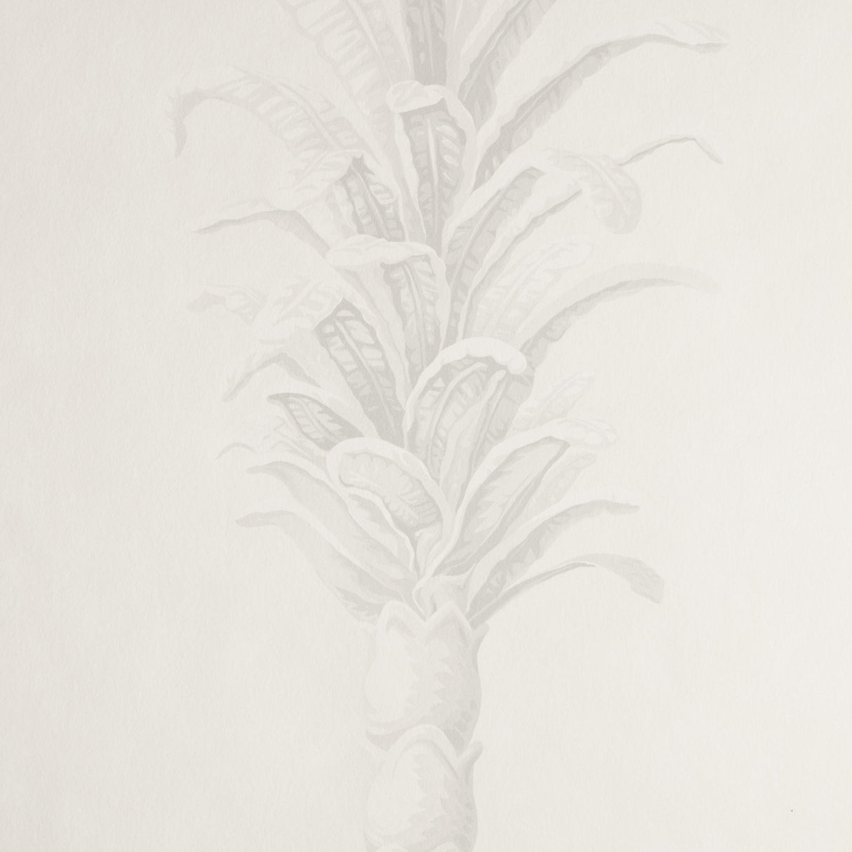 Schumacher Villa Palm Panel White/Ivory Wallpaper
