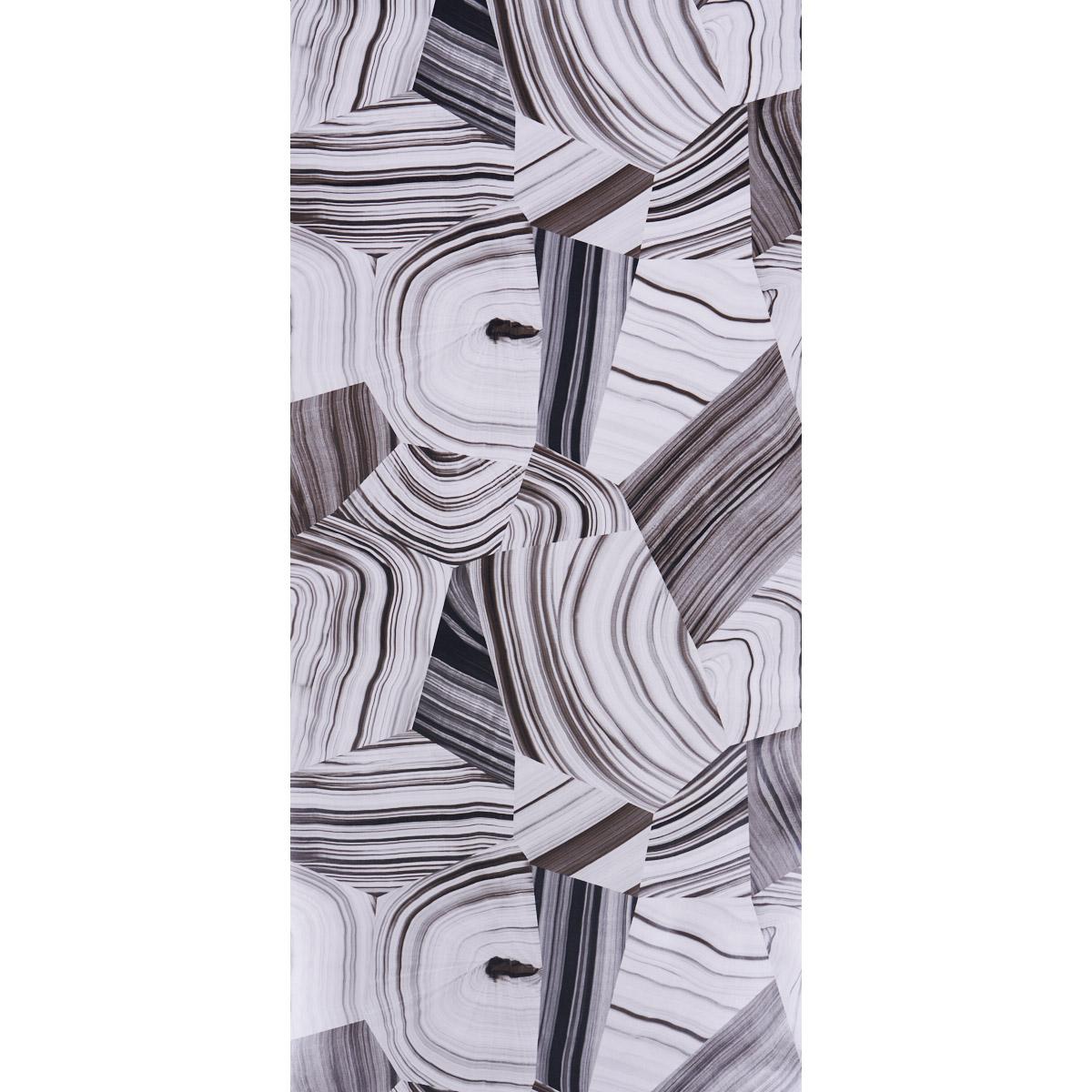 Schumacher Agate Slice Black And White Wallpaper