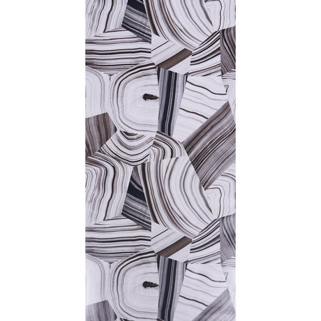 Schumacher Agate Slice Black And White Wallpaper