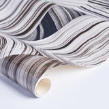 Schumacher Agate Slice Black And White Wallpaper