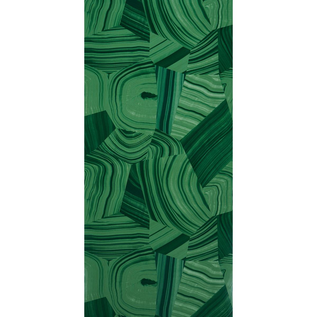 Schumacher Agate Slice Malachite Green Wallpaper