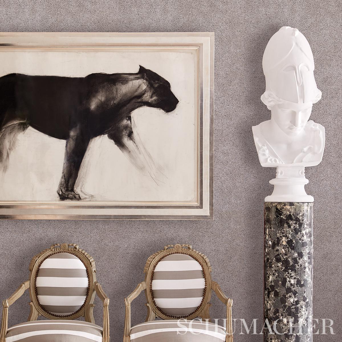 Schumacher Porphyry Grey Wallpaper