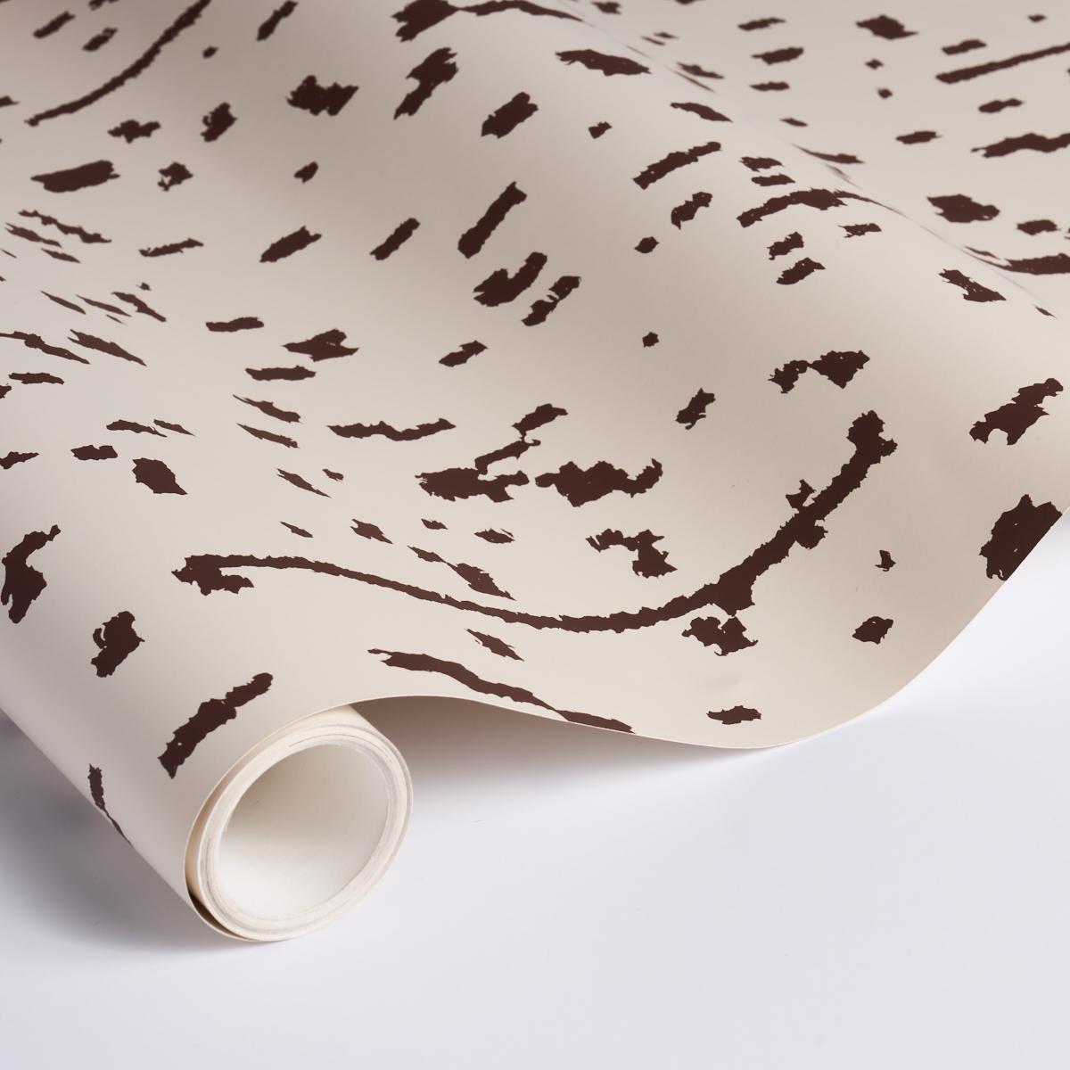 Schumacher Bespotted Brown Wallpaper