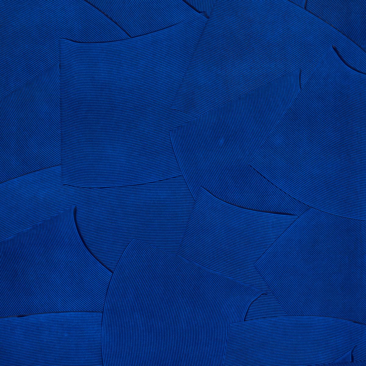 Schumacher Hand Combed Plaster Yves Blue Wallpaper