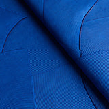 Schumacher Hand Combed Plaster Yves Blue Wallpaper