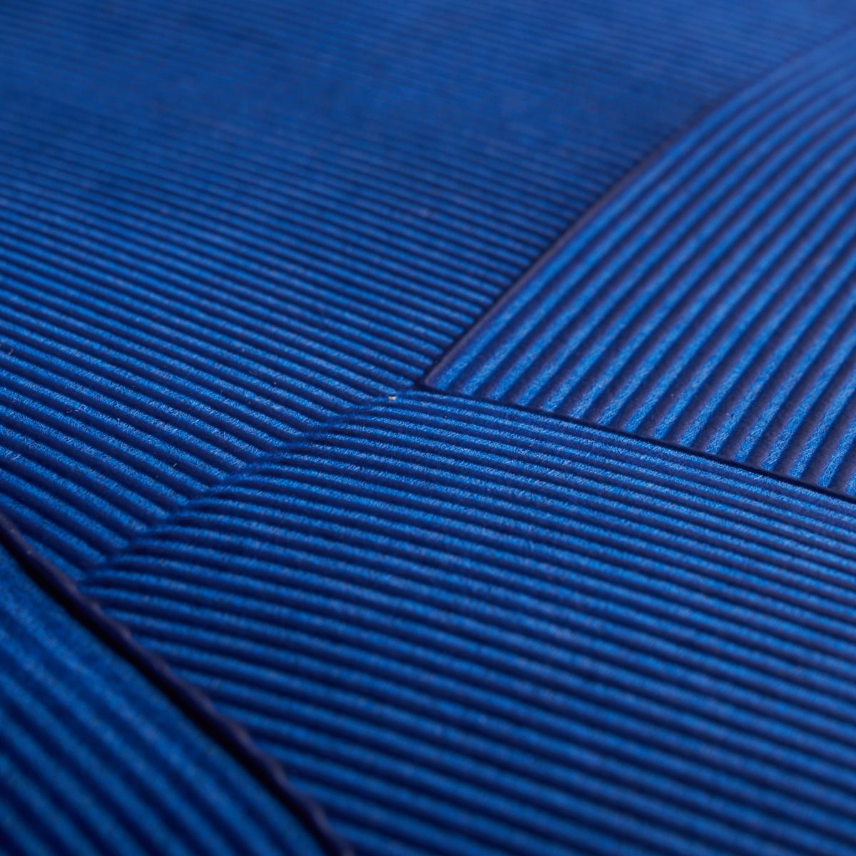 Schumacher Hand Combed Plaster Yves Blue Wallpaper