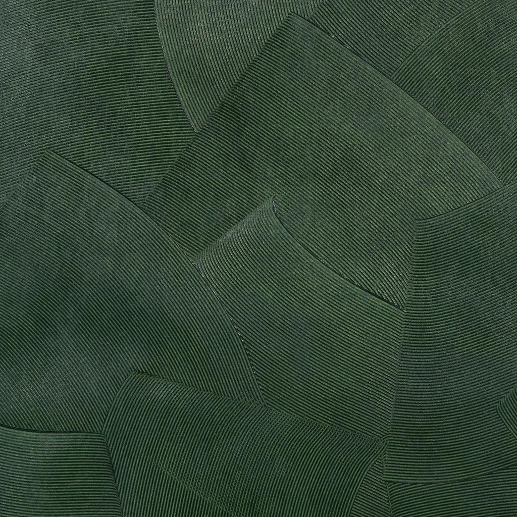 Schumacher Hand Combed Plaster Green Leaf Wallpaper