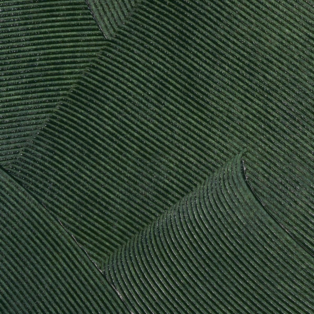 Schumacher Hand Combed Plaster Green Leaf Wallpaper