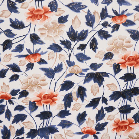 Schumacher Imari Blue Ink Wallpaper