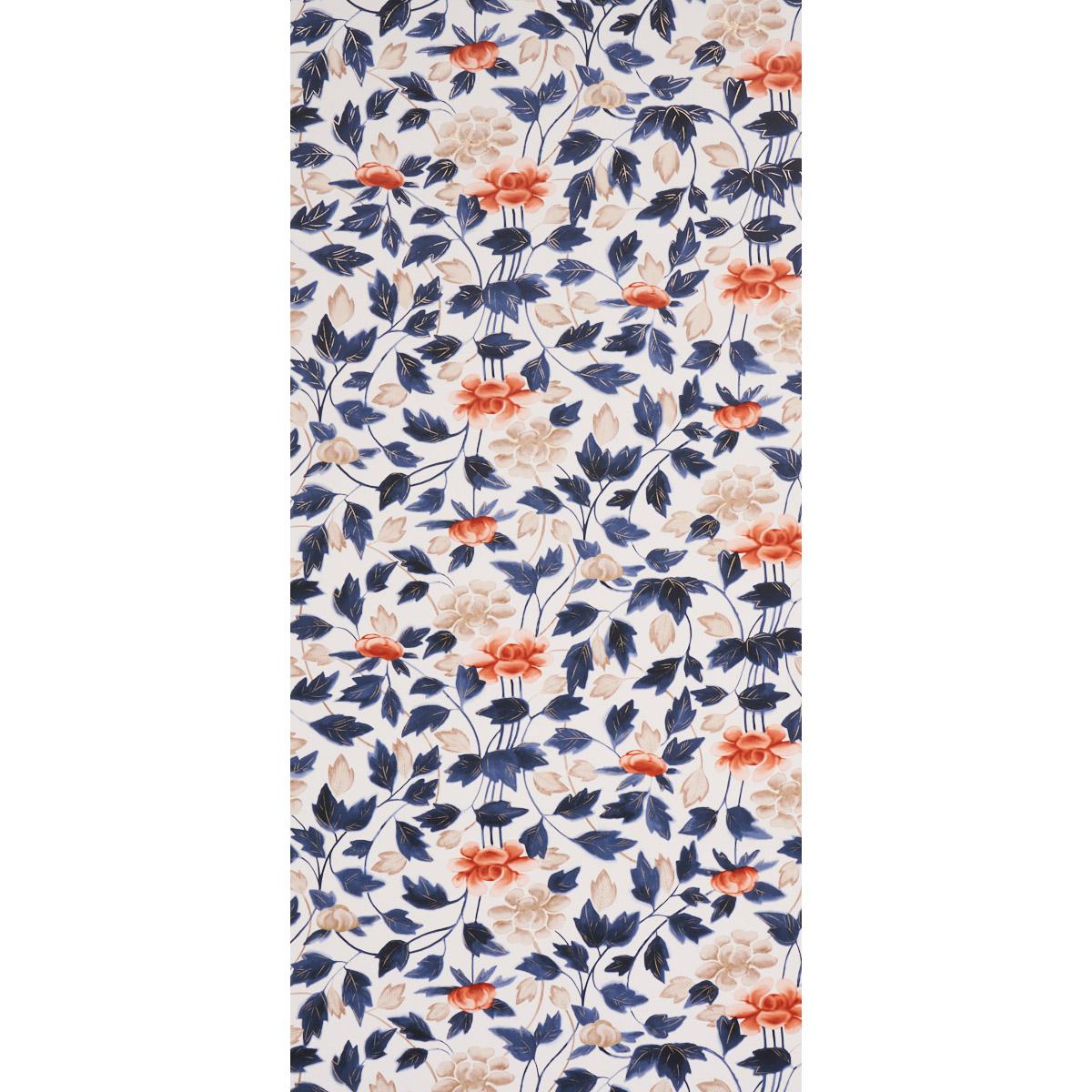 Schumacher Imari Blue Ink Wallpaper