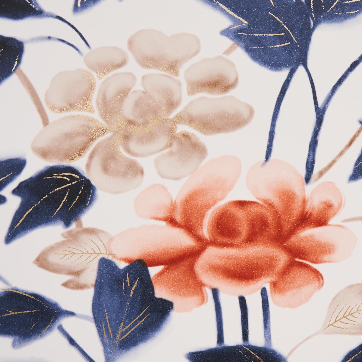 Schumacher Imari Blue Ink Wallpaper