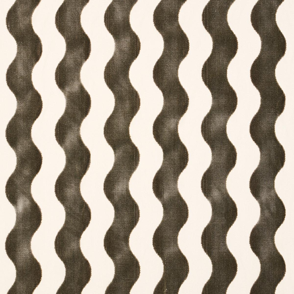 Schumacher The Wave Velvet Grey Fabric