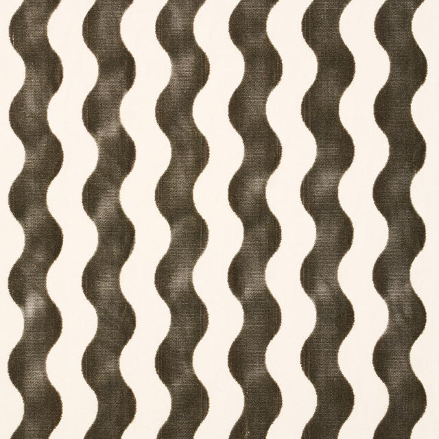 Schumacher The Wave Velvet Grey Fabric
