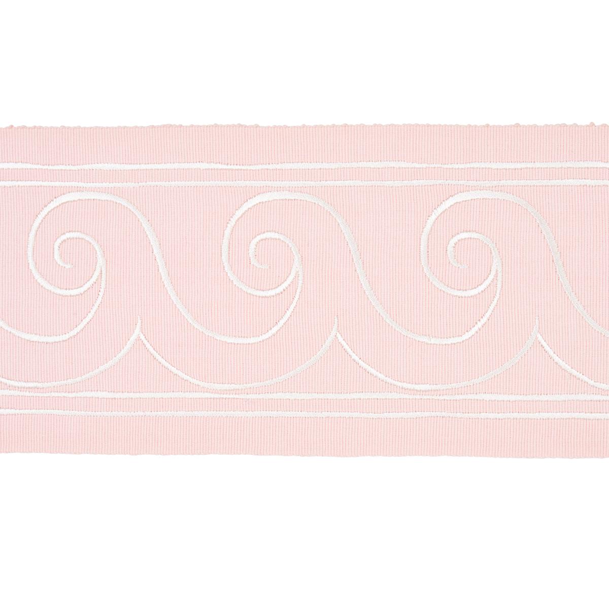 Schumacher White On Blush Greek Waves Trim