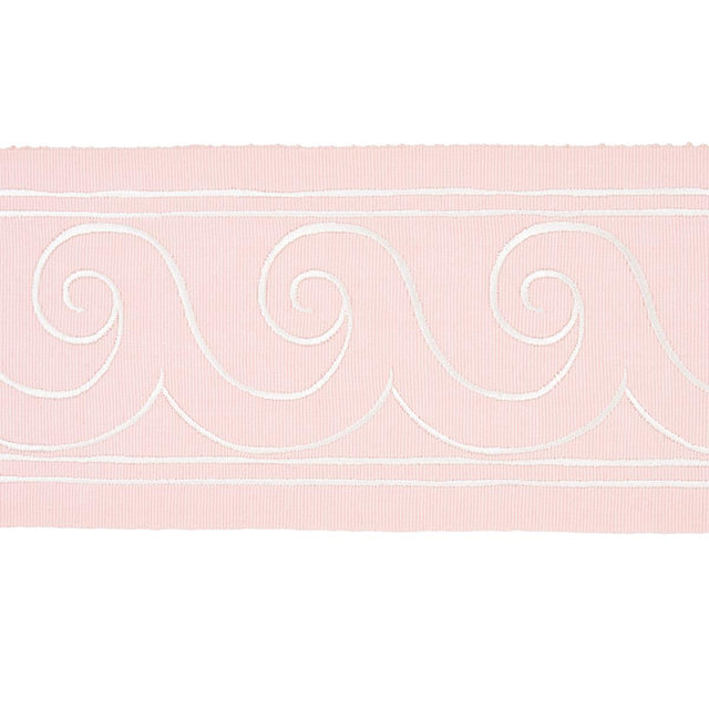 Schumacher White On Blush Greek Waves Trim