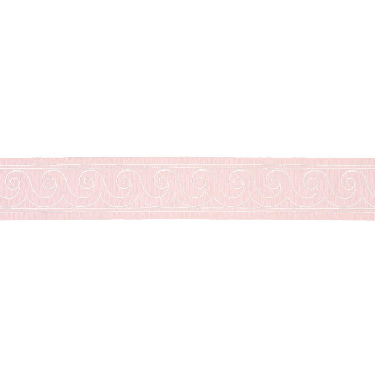 Schumacher White On Blush Greek Waves Trim