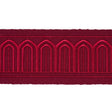Schumacher Arches Embroidered Tape Medium Red Trim